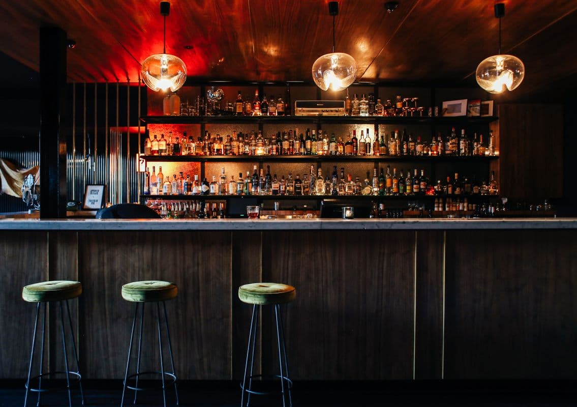 Bar interior with comfortable climate control system