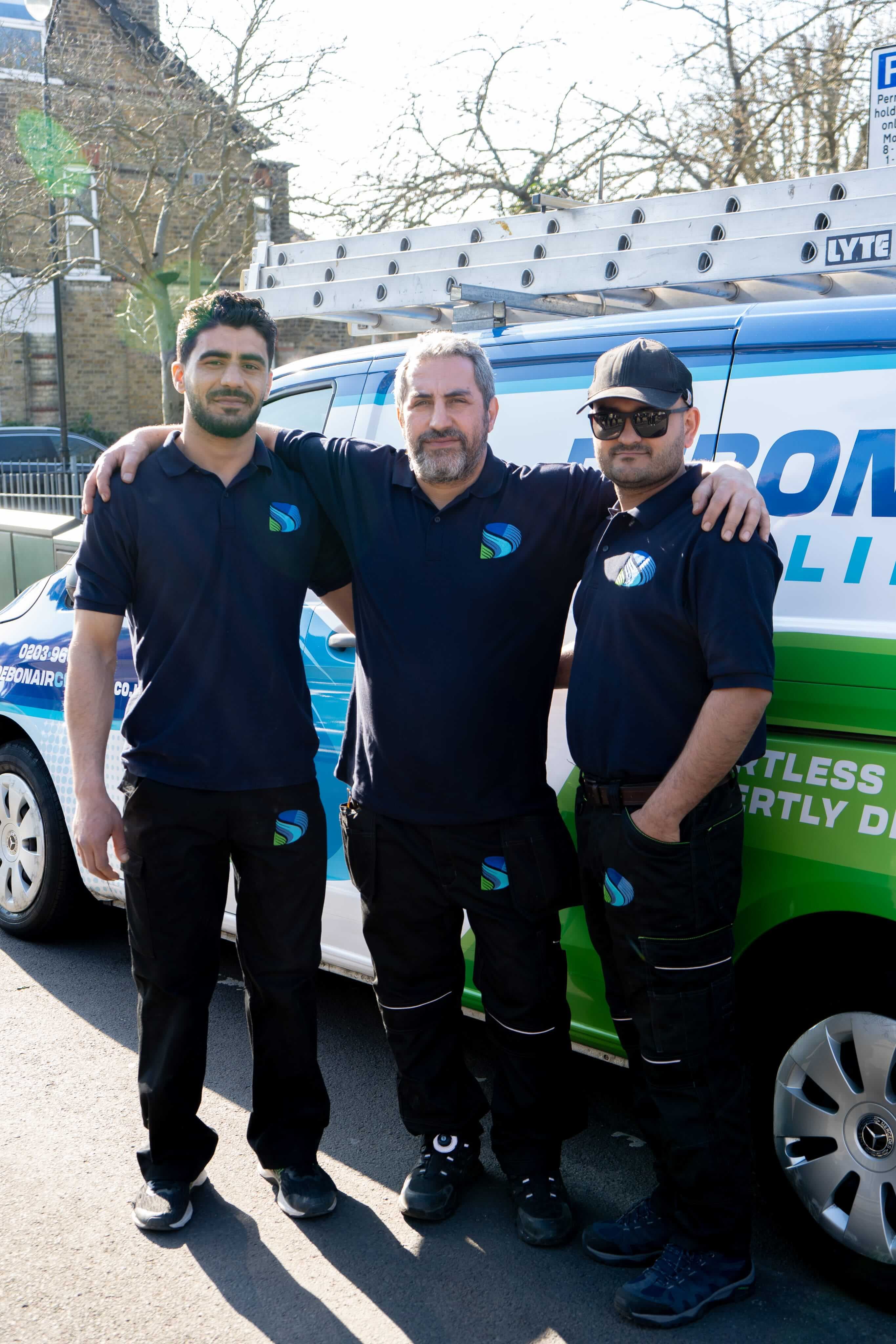 DebonAir Cooling engineers ready for a domestic AC installation