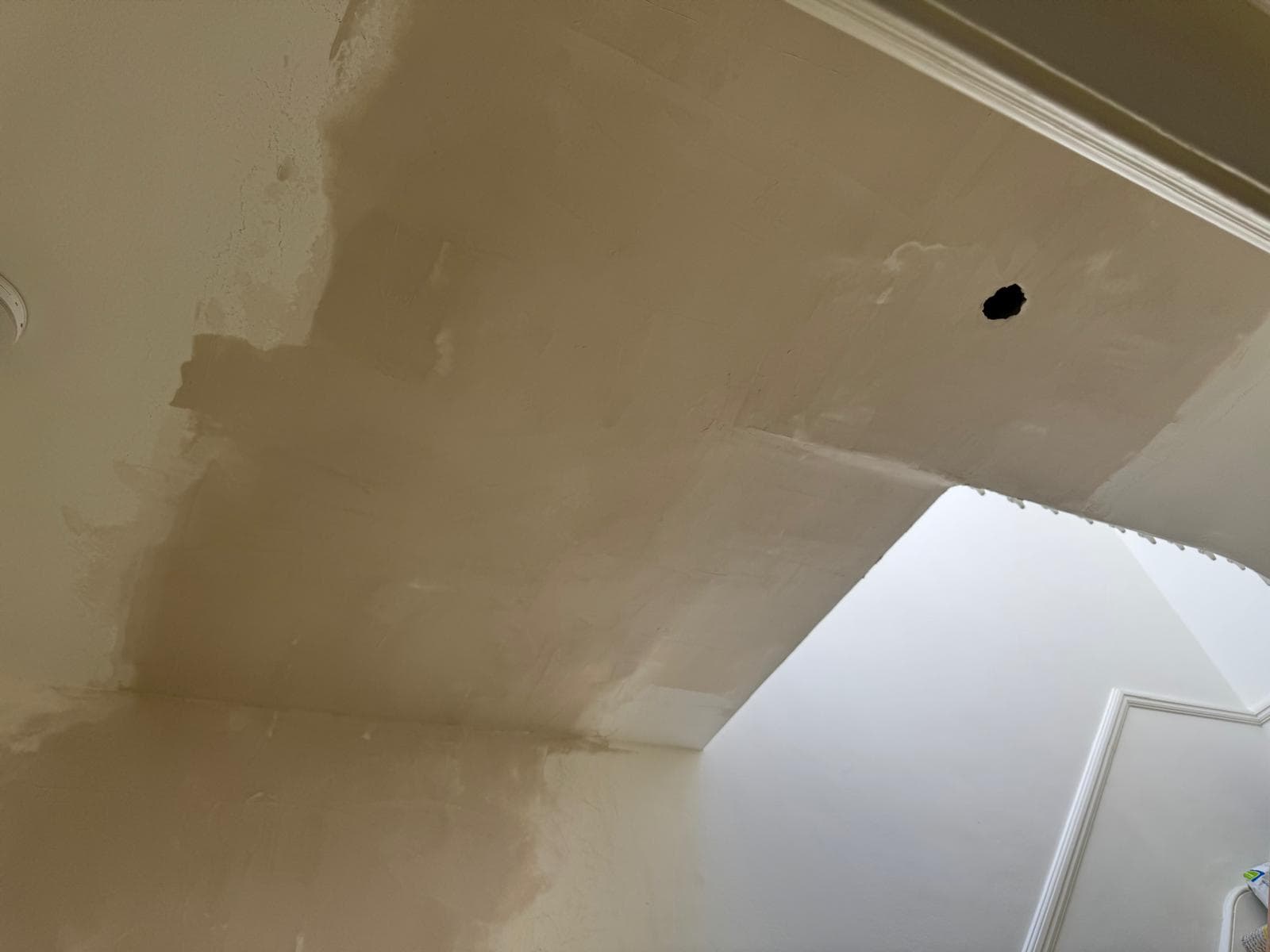 Building work in progress during AC installation