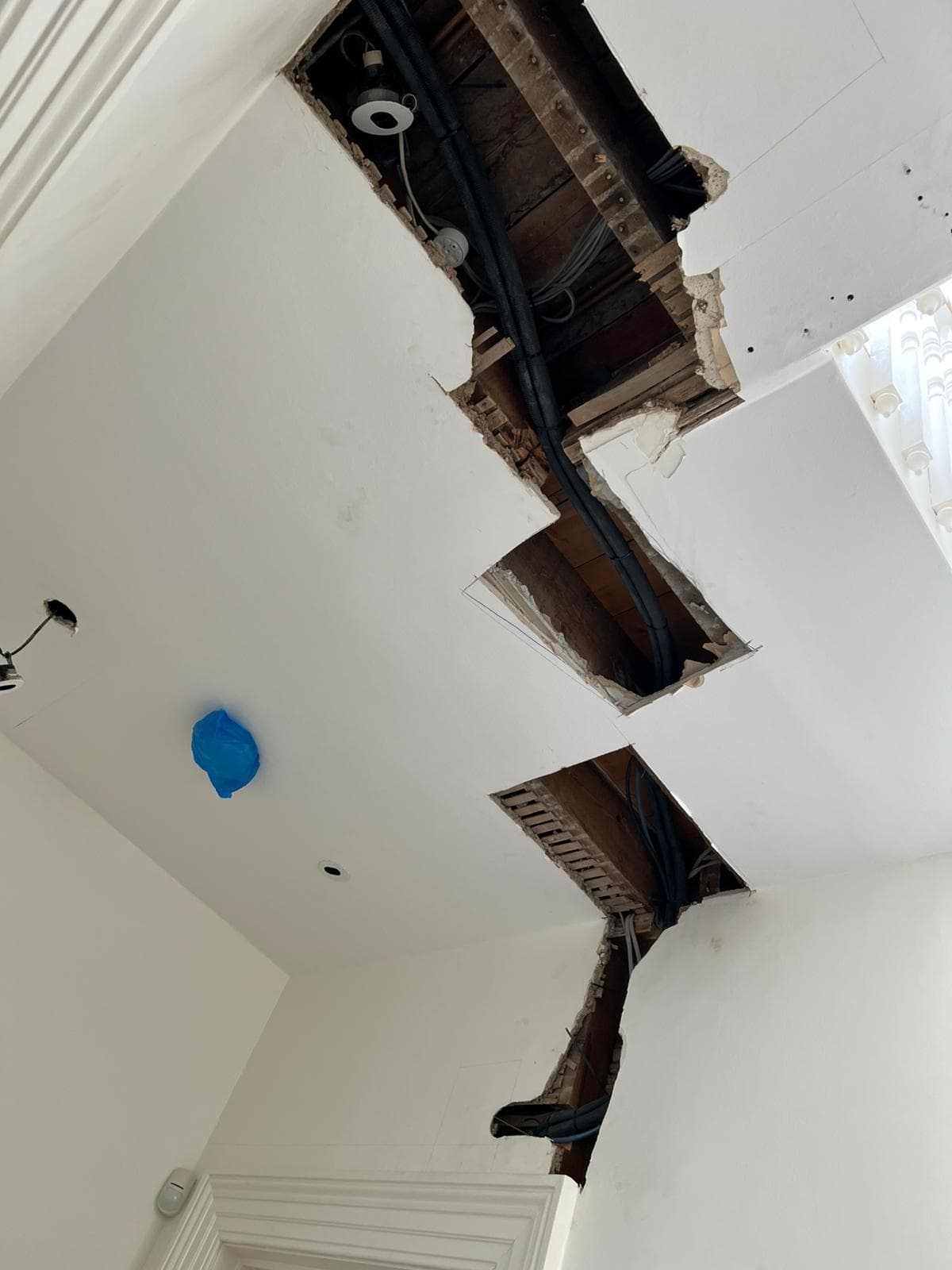 Final stage building work - tidying up after AC installation