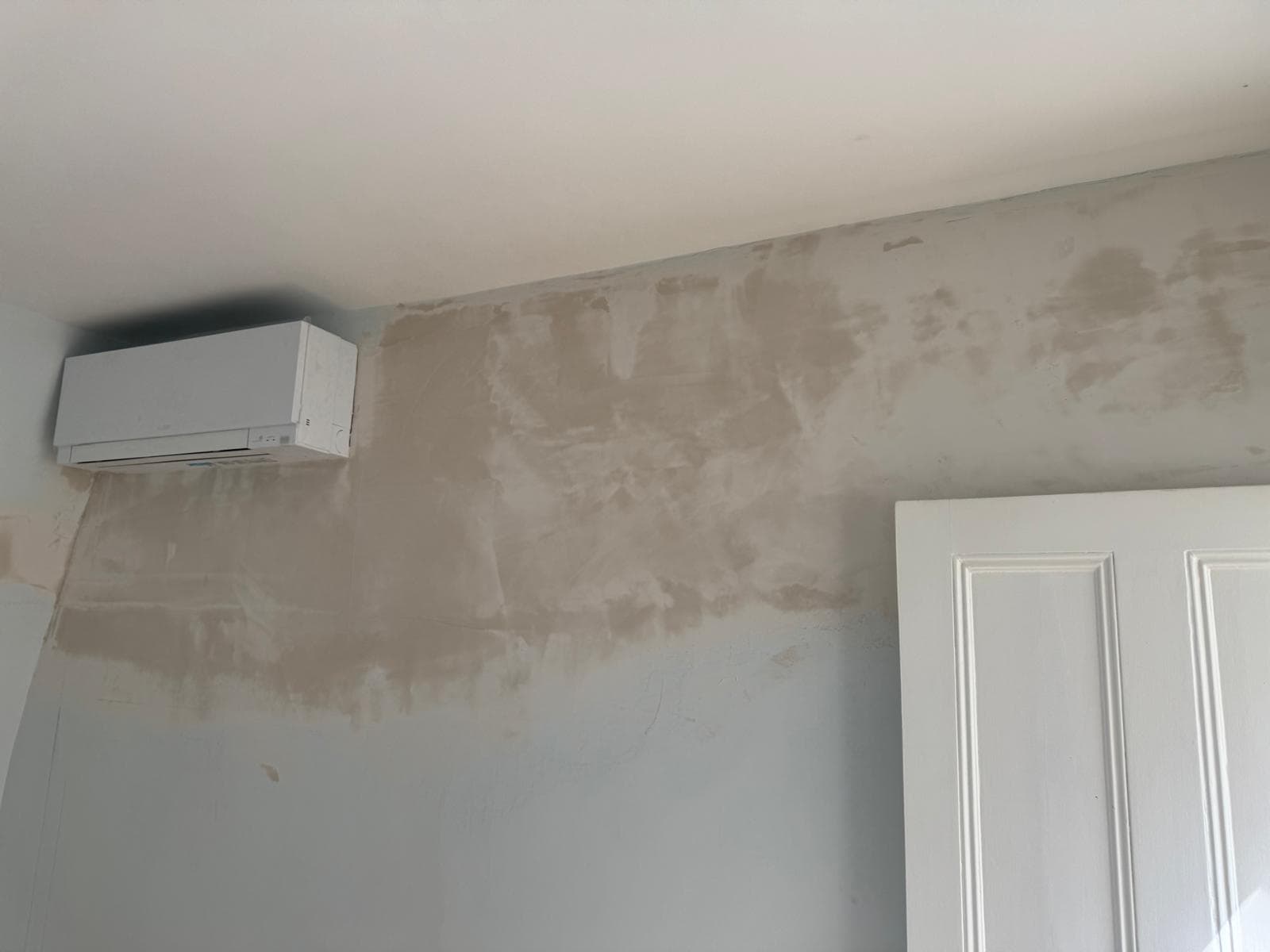 AC installation site - mid-installation stage