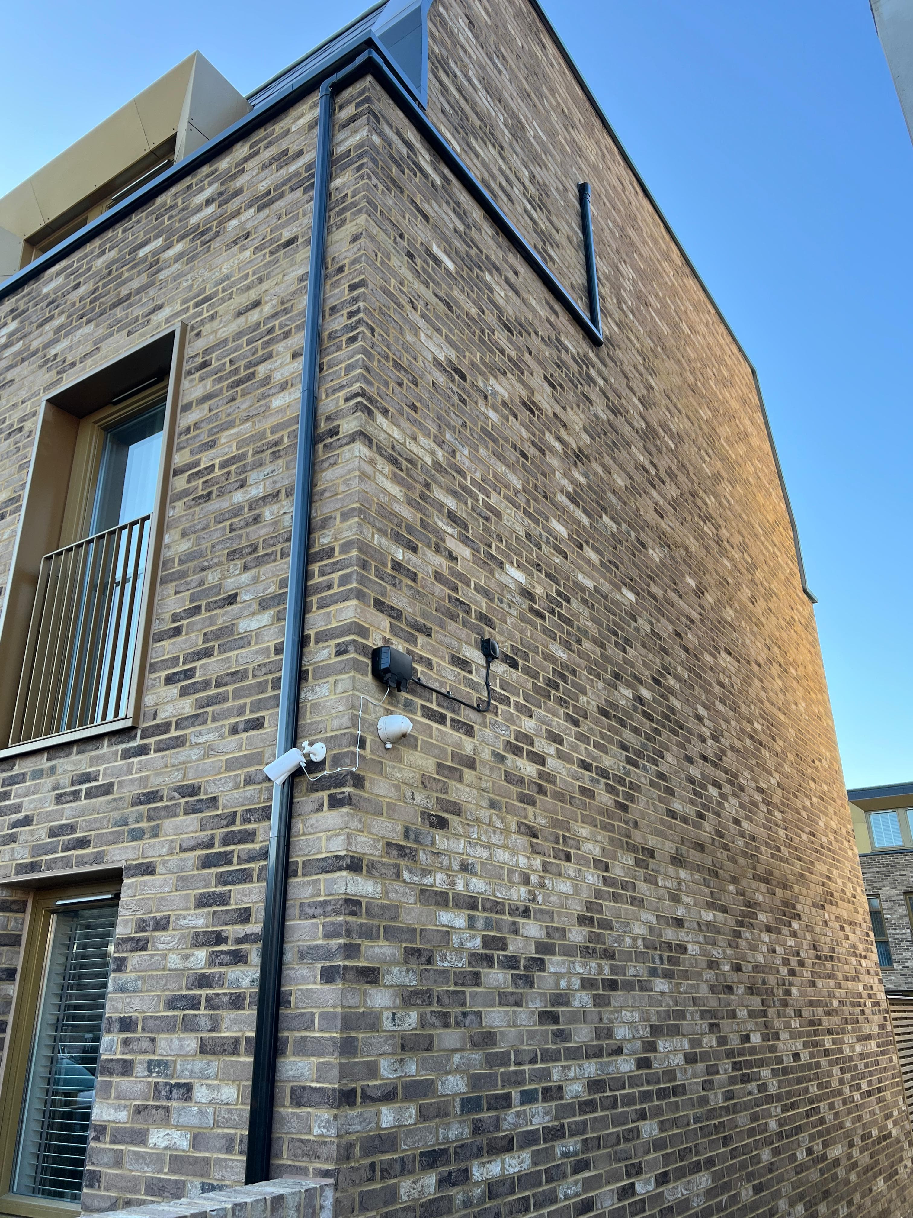 Black cable trunking - full length wall run